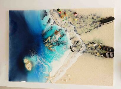 Water, Mirror of Wounds - a Paint Artowrk by Soudeh Pourbehi